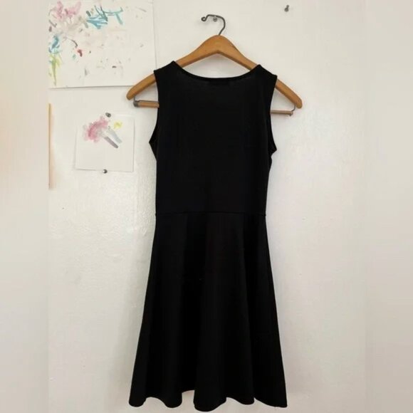 90s/Y2K Delia’s Black Mini Dress with a Lace Collar and Pearls - Picture 5 of 8